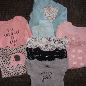 6-9month GIRLS outfits and onesies!